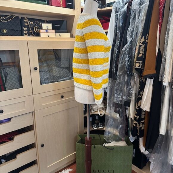 Sonia Rykiel Striped Yellow and Off-White Jacket Size 36 - Picture 6 of 7